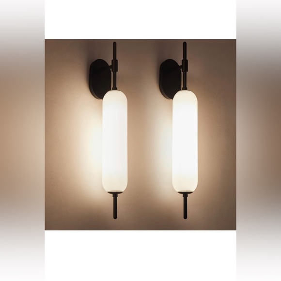 Accents Hummingbird Black Wall Sconces Set Of 2milk Glass Mid Century